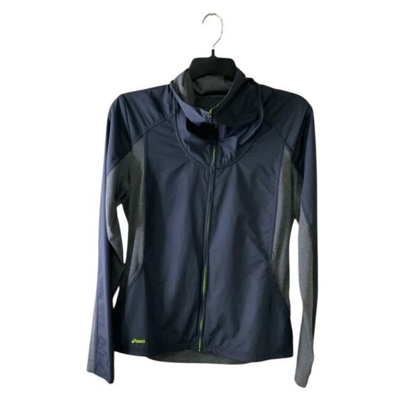 Asics Other - Asics Sweatshirt Mens XL Full Zip Raglan Cut Long Sleeve Mock Neck Activewear